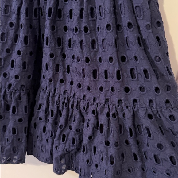 Anthropologie Navy Eyelet Somerset Mini Dress - Picture 5 of 6